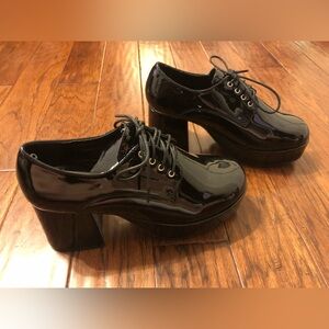 Black Heeled Loafers